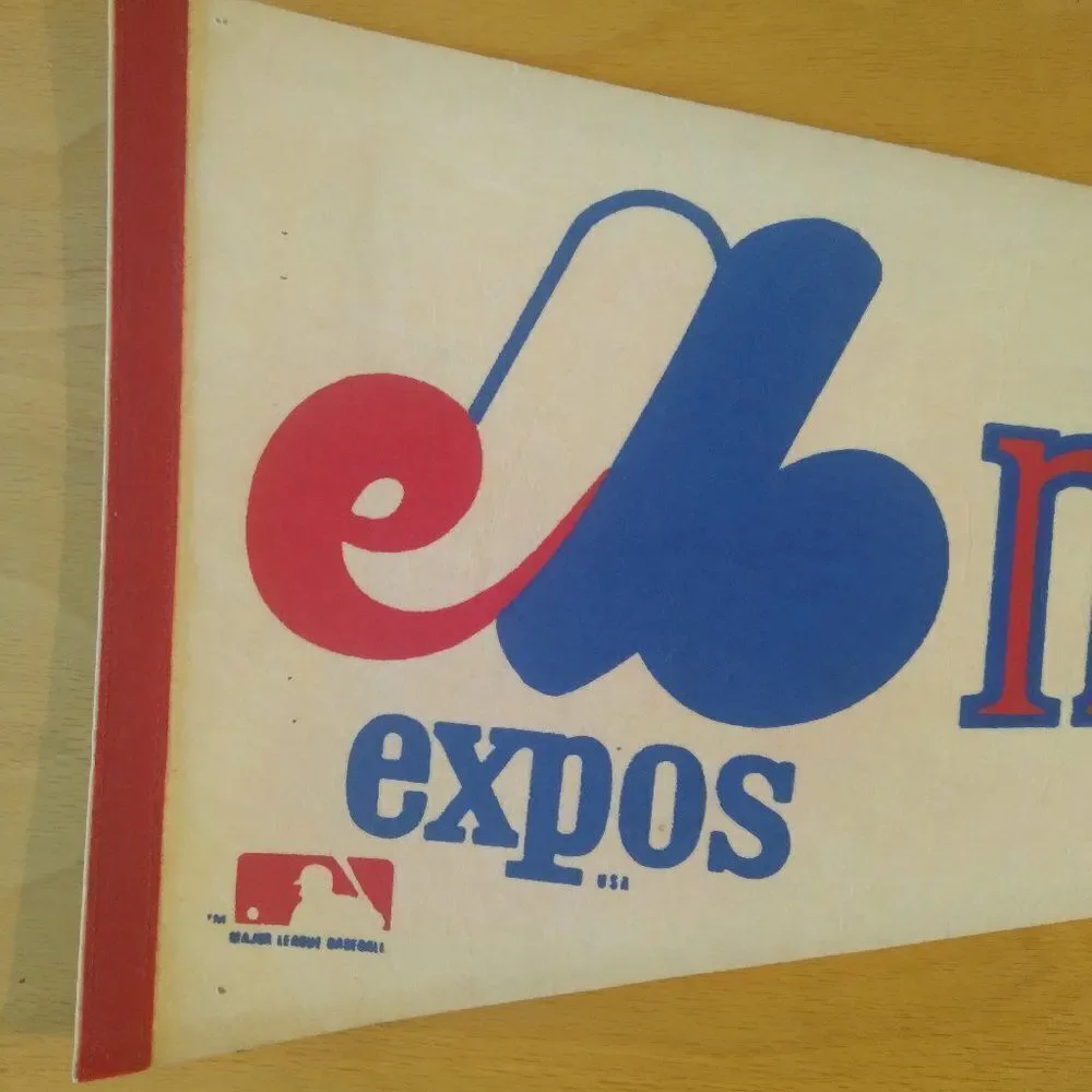 Vintage 60s Montreal Expos MLB Pennant Flag